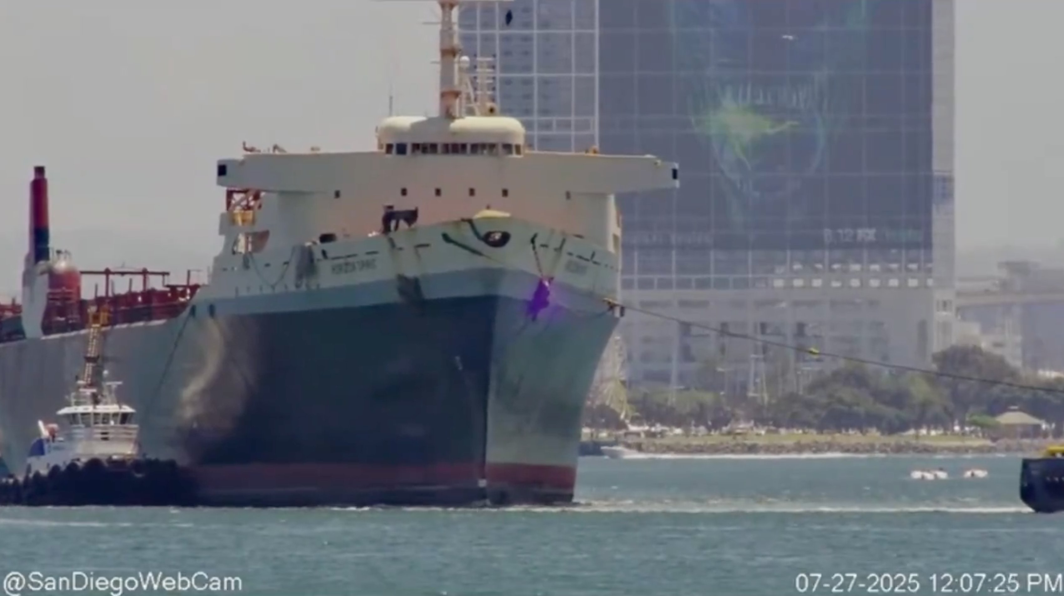 Horizon Spirit departing San Diego, 12:07 PM July 27 2025