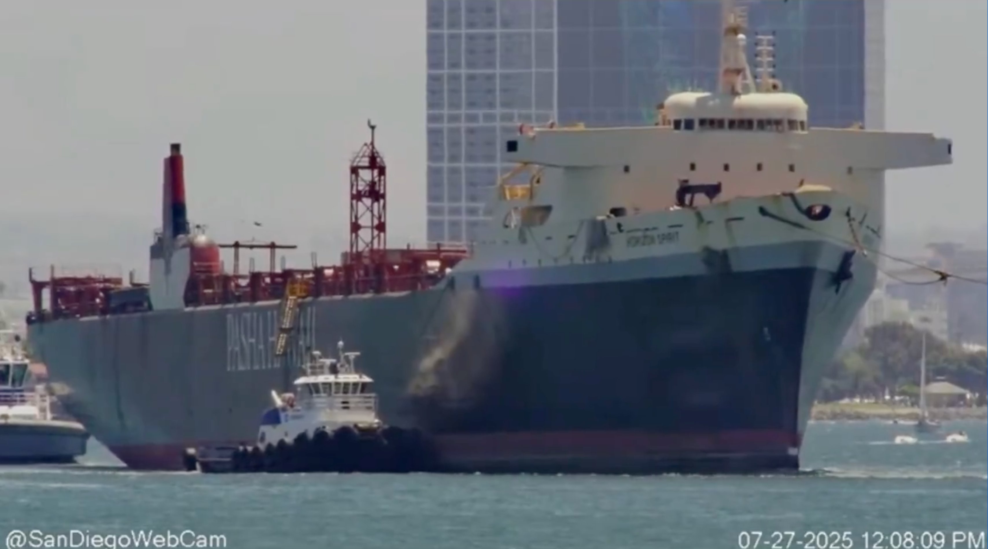 Horizon Spirit departing San Diego, 12:11 PM July 27 2025